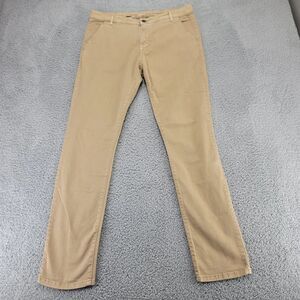 Levis Pants Mens 34x31* Tan Slim Straight Twill Chino Flat Front Stretch Pockets